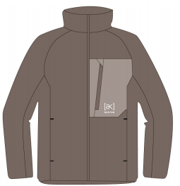 26/27BURTON雪服M AK HELIUM STRETCH FZ DEEP TAUPE / ETHEREA