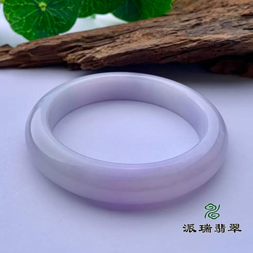 派瑞翡翠 翡翠手镯 糯种 紫色 商品图3