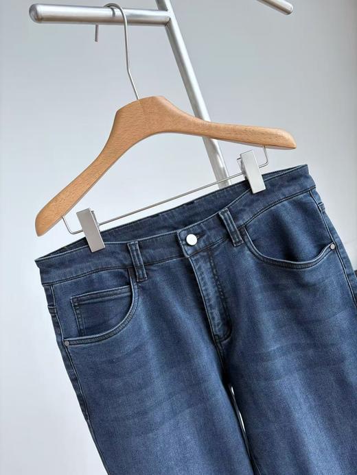 严选 | 男款杰尼亚薄绒牛仔裤石墨水洗蓝 薄绒 直筒牛仔裤 商品图2