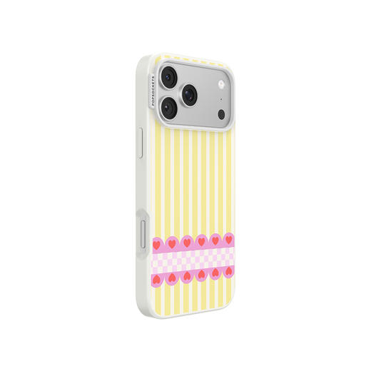 【Something Sweet 甜】条纹甜点桌·奶油黄 POPCASE手机壳 MagSafe Popcase磁吸款 iPhone17/16/15/14/13 商品图0