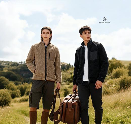 MartineWester男式立领摇粒绒长袖开衫 11075535 商品图0