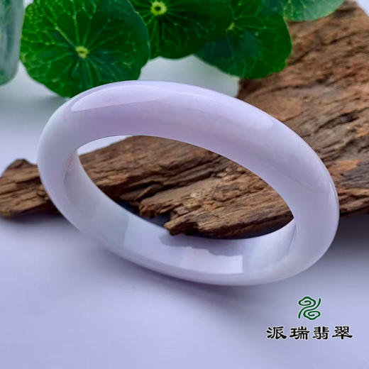 派瑞翡翠 翡翠手镯 糯种 紫色 商品图0