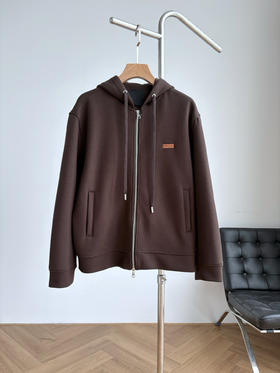 严选 | 杰尼亚帽衫羊毛开衫三色羊毛混纺！情侣款拉链立领外套