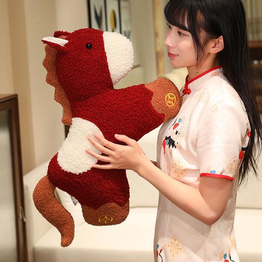 自然醒中国红元宝小马毛绒玩偶抱枕QYL 商品图8