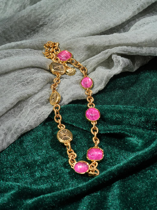 北京仓｜Goossens Paris-Cabochons-粉红系宝石 项链［法国设计师］ 商品图5