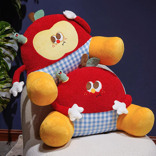 自然醒惊讶苹果小虫大脚床头靠垫QYL 商品图13