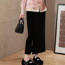 【预售7天】良木礼直筒开叉半裙（2304）