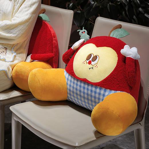 自然醒惊讶苹果小虫大脚床头靠垫QYL 商品图10