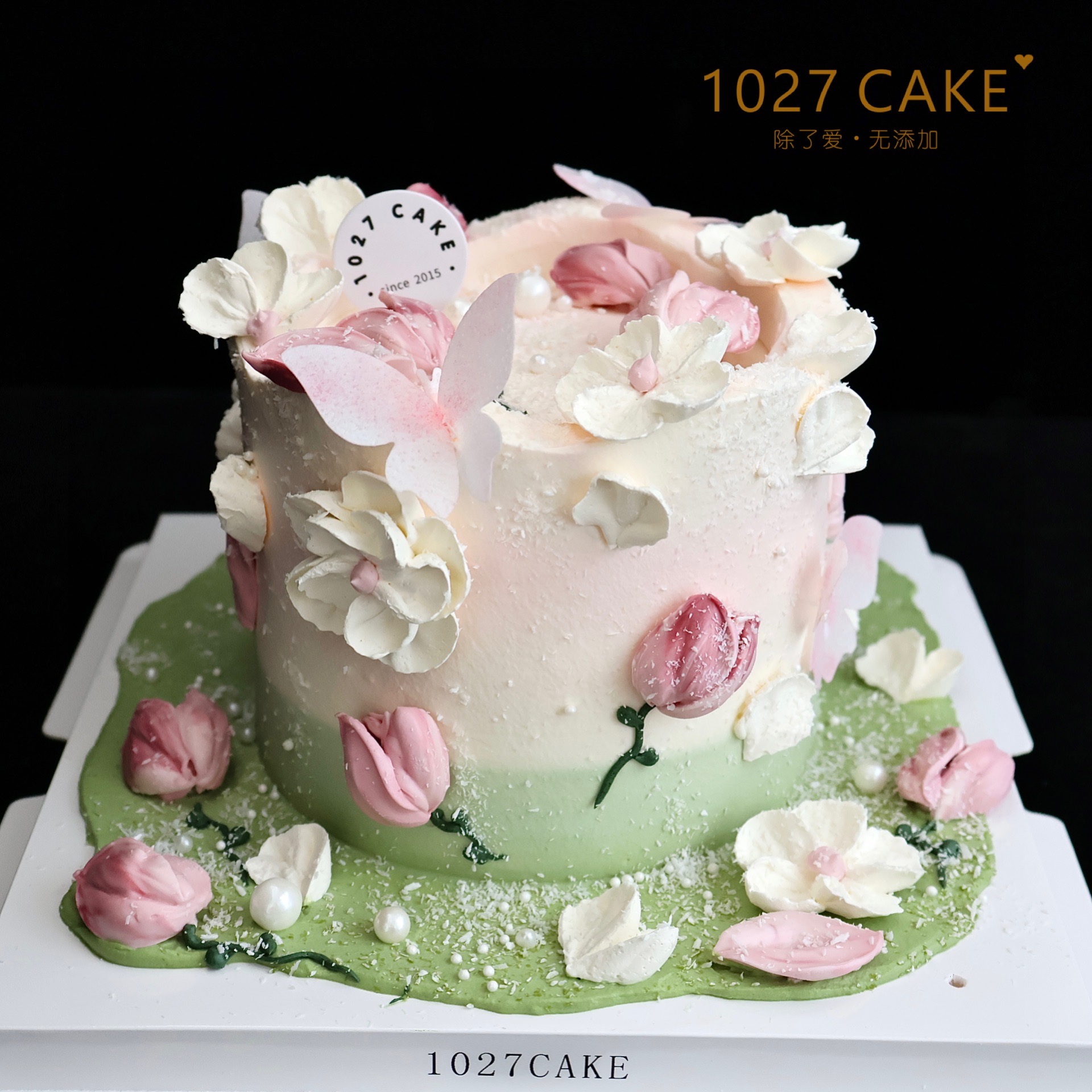 1027CAKE | 刮刀花  郁金香 春日小清新 少女款