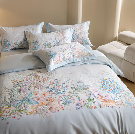 自然醒全棉数码印花埋绳款四件套HS 商品图6