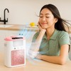 喷雾风扇 加湿器桌面冷风机 办公室静音学生宿舍小型电扇 USB充电式 粉色 商品缩略图0