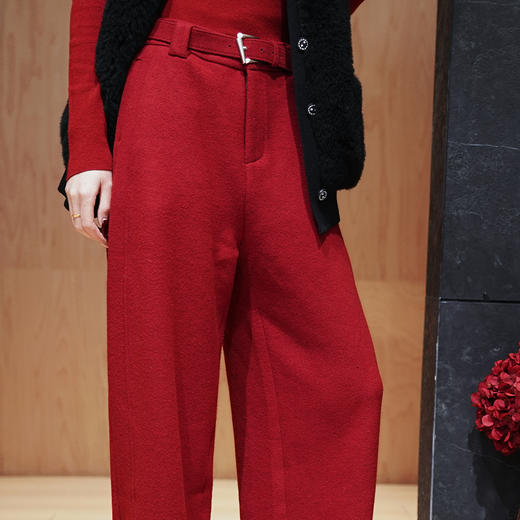 【预售7天】良木礼羊毛直筒裤（腰带）（1793） 商品图2