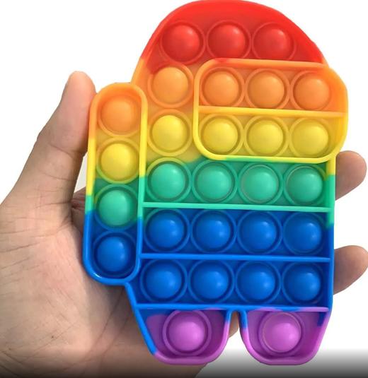 美国 硅胶解压泡泡板 指尖解压玩具 按按乐思维游戏 商品图0