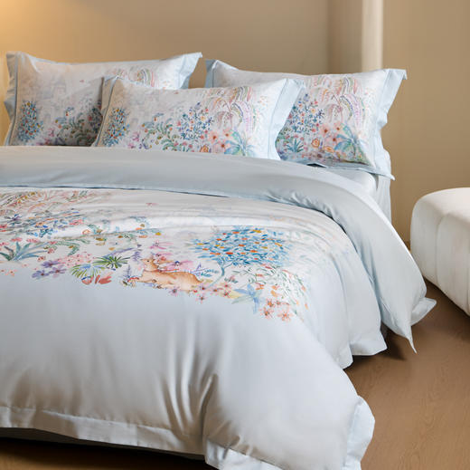 自然醒全棉数码印花埋绳款四件套HS 商品图0