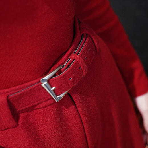 【预售7天】良木礼羊毛直筒裤（腰带）（1793） 商品图3