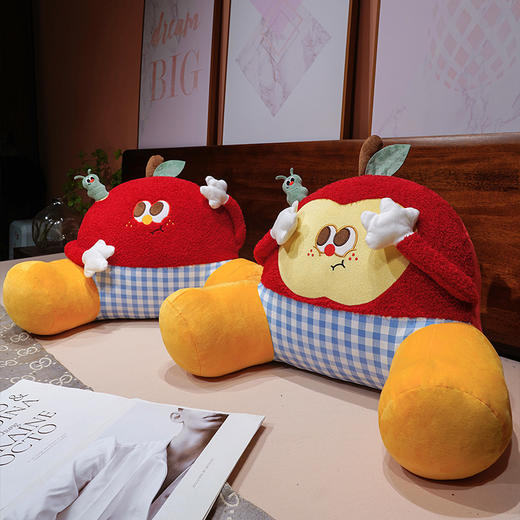 自然醒惊讶苹果小虫大脚床头靠垫QYL 商品图14