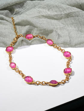 北京仓｜Goossens Paris-Cabochons-粉红系宝石 项链［法国设计师］