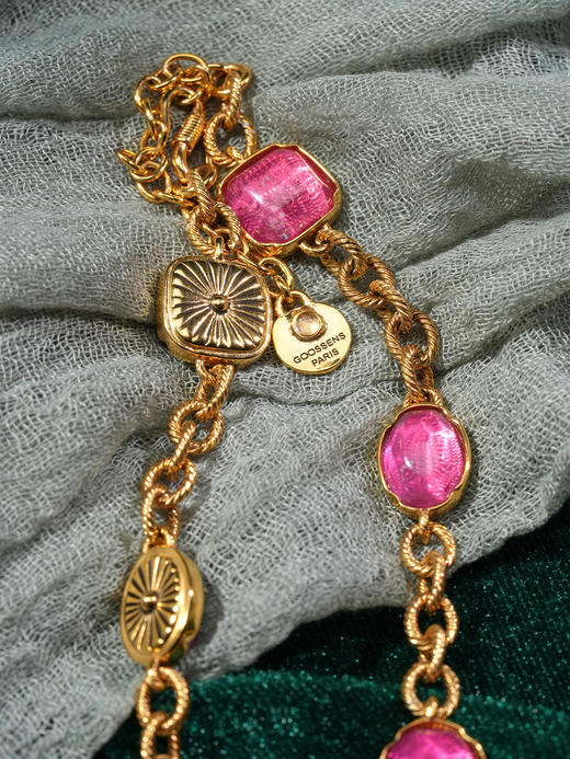 北京仓｜Goossens Paris-Cabochons-粉红系宝石 项链［法国设计师］ 商品图6
