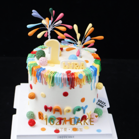 1027CAKE | 烟花蛋糕  多巴胺蛋糕 纯手工翻糖装饰（需提前2天预订）