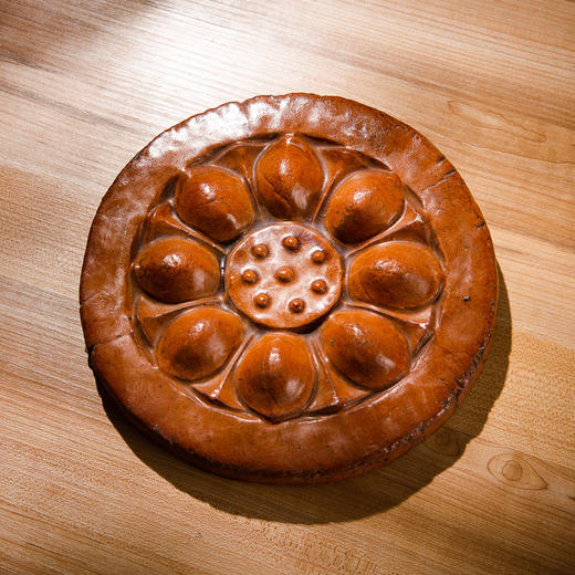 南北朝带釉莲花瓦当制砚 商品图2