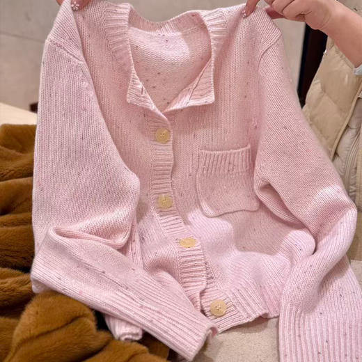 【预售7天】良木礼山羊绒圆领开衫（1489F） 商品图0