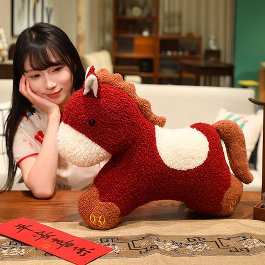 自然醒中国红元宝小马毛绒玩偶抱枕QYL 商品图9
