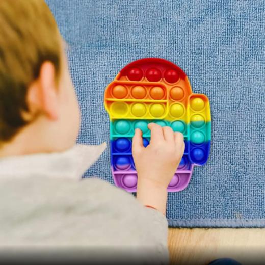 美国 硅胶解压泡泡板 指尖解压玩具 按按乐思维游戏 商品图1