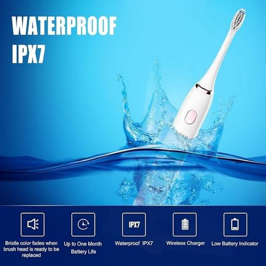 美国 BTFO 高端IPX7级无线充电 防水电动牙刷 5种模式  充电1次用1个月 商品图3