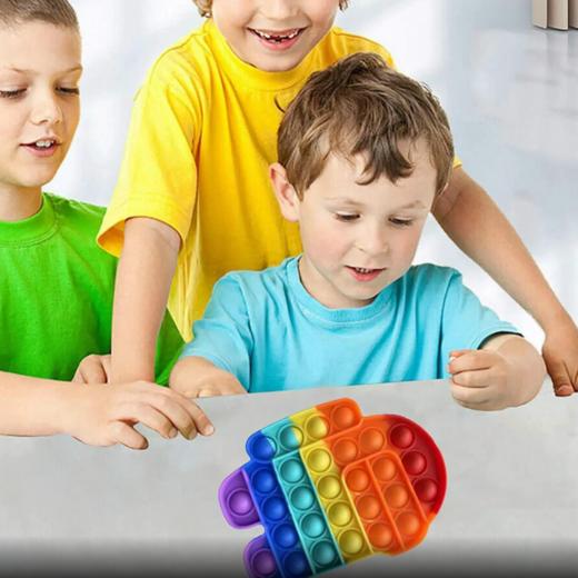 美国 硅胶解压泡泡板 指尖解压玩具 按按乐思维游戏 商品图2
