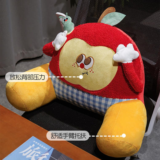 自然醒惊讶苹果小虫大脚床头靠垫QYL 商品图1