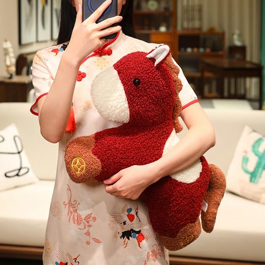 自然醒中国红元宝小马毛绒玩偶抱枕QYL 商品图13
