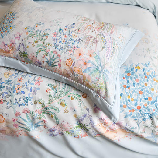 自然醒全棉数码印花埋绳款四件套HS 商品图10