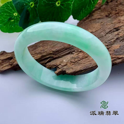 派瑞翡翠 翡翠手镯 糯种 绿色 商品图0