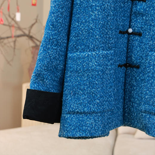 【抖音专属】新中式短款羊毛大衣（25801223騏驎） 商品图2
