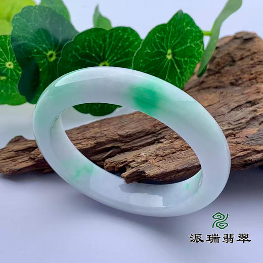 派瑞翡翠 翡翠手镯 糯种 绿色 商品图0