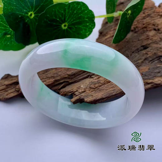 派瑞翡翠 翡翠手镯 糯种 绿色 商品图0
