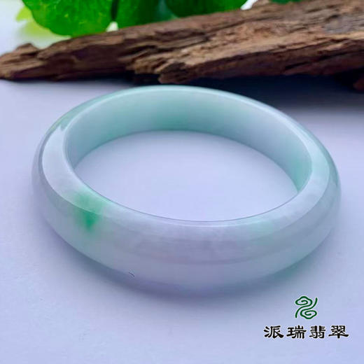 派瑞翡翠 翡翠手镯 糯种 绿色 商品图3