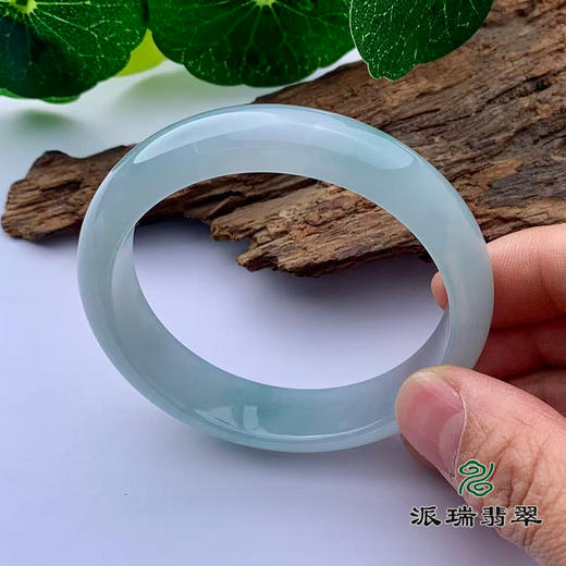 派瑞翡翠 翡翠手镯 糯冰 绿色飘花 商品图1