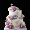 1027CAKE |  紫色系鲜花蛋糕 双层 女士（需提前2-3下单） 商品缩略图0