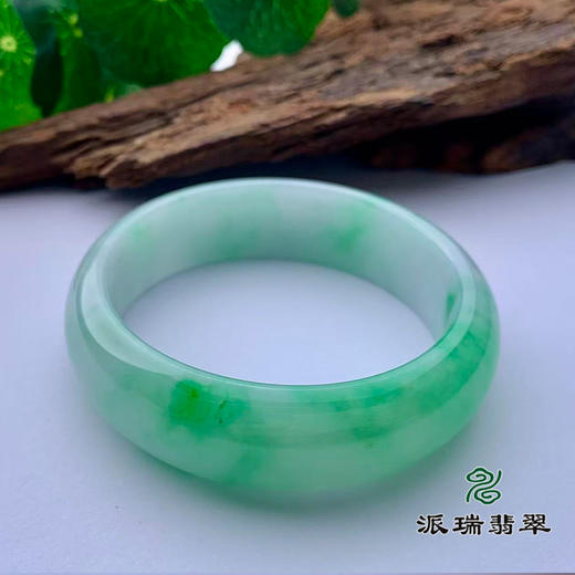 派瑞翡翠 翡翠手镯 糯种 绿色 商品图2
