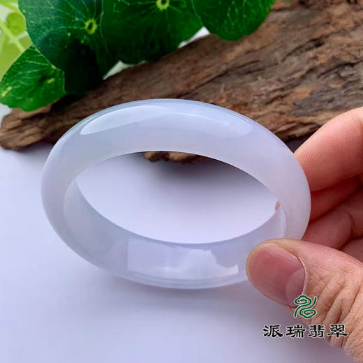 派瑞翡翠 翡翠手镯 糯种 紫色 商品图3