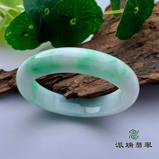 派瑞翡翠 翡翠手镯 糯种 绿色 商品图0