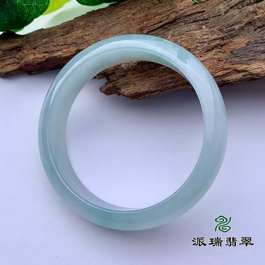 派瑞翡翠 翡翠手镯 糯冰 绿色飘花 商品图4