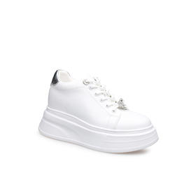 豪麟名鞋奥莱迪嘉女鞋时尚休闲鞋牛皮革DJXXO61WX206银色  原价1960元