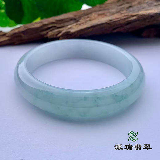派瑞翡翠 翡翠手镯 糯种 绿色 飘花 商品图2