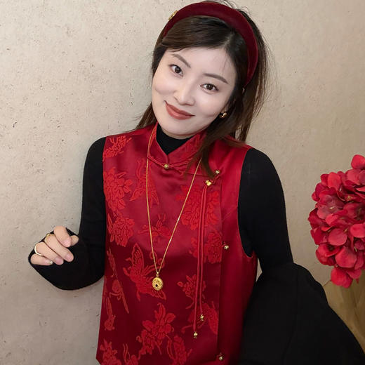 【不退不换】 【预售7天】良木礼国风马甲（成人版）（3660） 商品图2