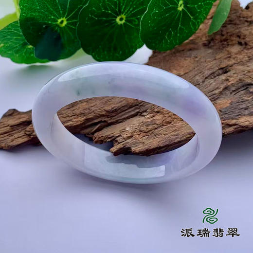 派瑞翡翠 翡翠手镯 糯种 紫色 商品图0