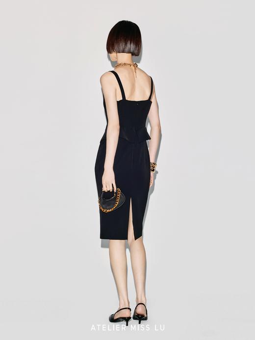 【旋转芭蕾】高腰立体裁片拼接方领连衣裙 商品图3