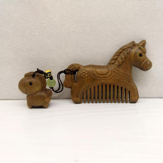 绿檀小马梳+配饰 商品图0