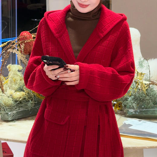 【特价不退换】 【预售7天】良木礼山羊绒开衫（腰带）（0154F） 商品图2